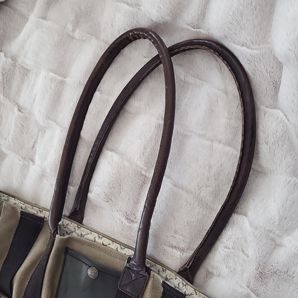 RARE🦄Mona B USA Straps & Buckles Canvas Tote-Canvas/Military Tents/Truck Tarps - Picture 8 of 14